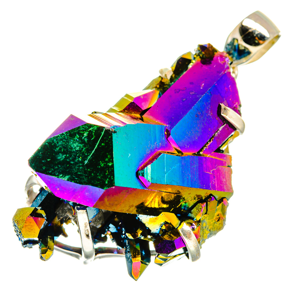 Titanium Sunshine Druzy Pendants handcrafted by Ana Silver Co - PD8537