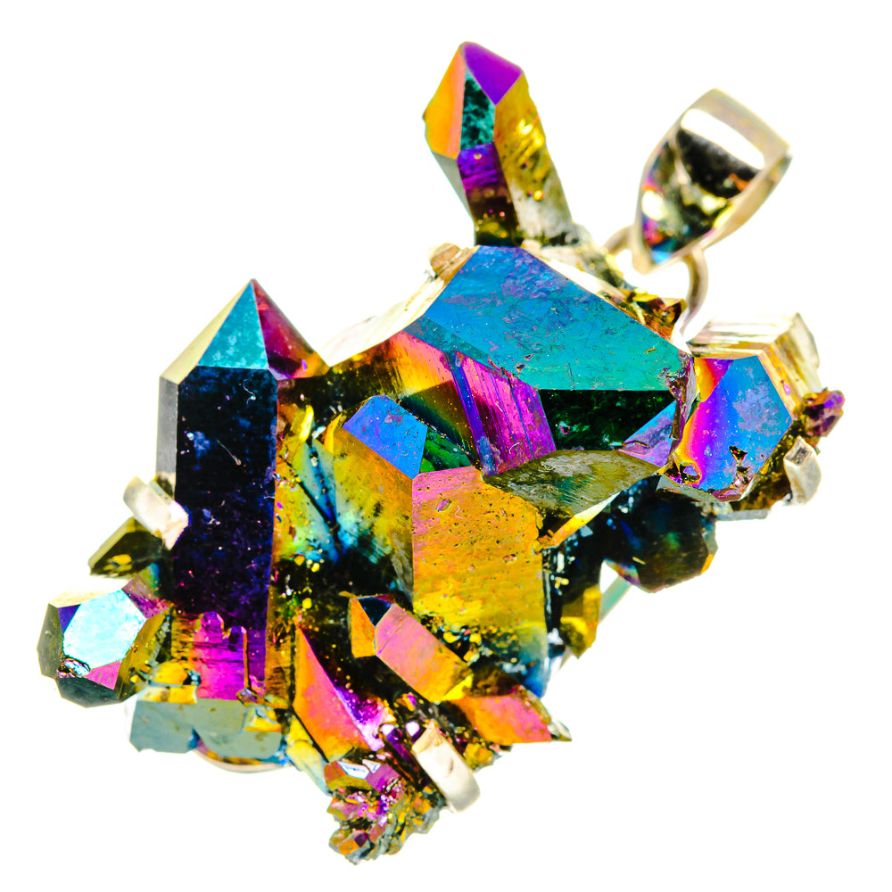 Titanium Sunshine Druzy Pendants handcrafted by Ana Silver Co - PD8538