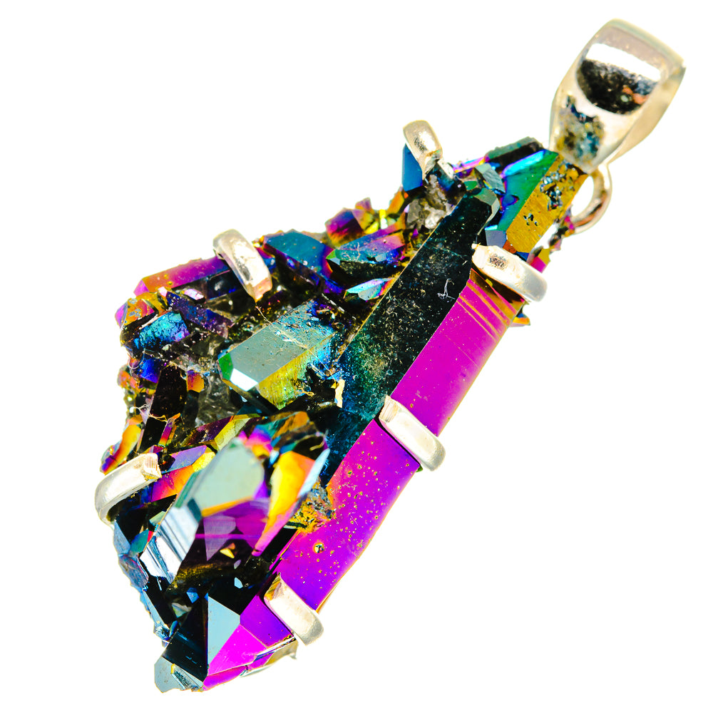 Titanium Sunshine Druzy Pendants handcrafted by Ana Silver Co - PD8539