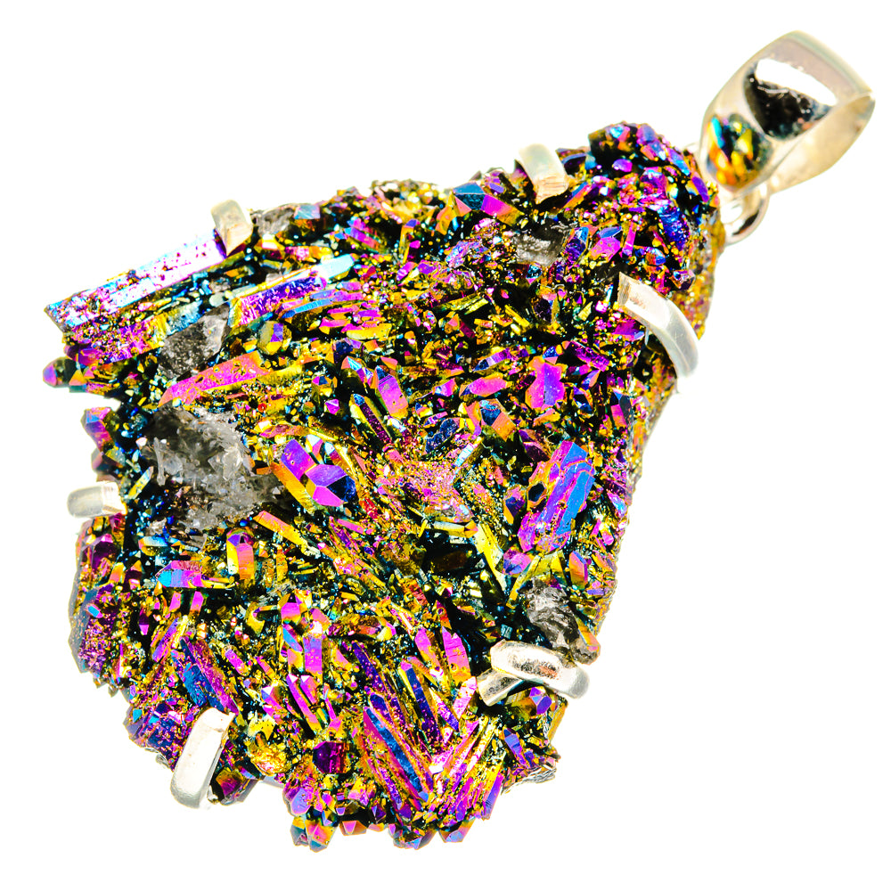 Titanium Sunshine Druzy Pendants handcrafted by Ana Silver Co - PD8540