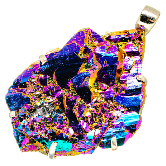 Titanium Sunshine Druzy Pendants handcrafted by Ana Silver Co - PD8541