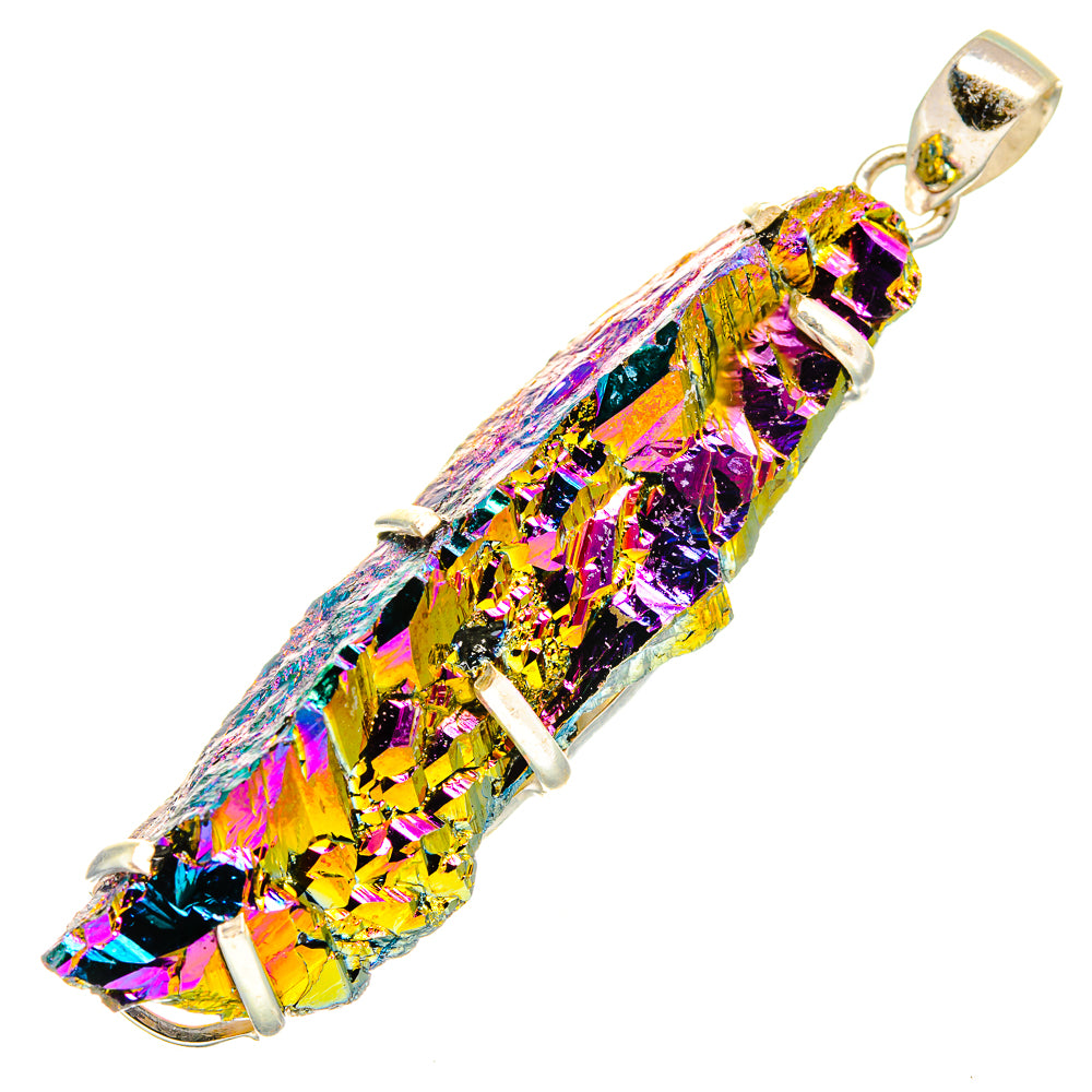 Titanium Sunshine Druzy Pendants handcrafted by Ana Silver Co - PD8542
