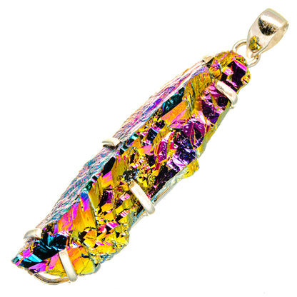 Titanium Sunshine Druzy Pendants handcrafted by Ana Silver Co - PD8542