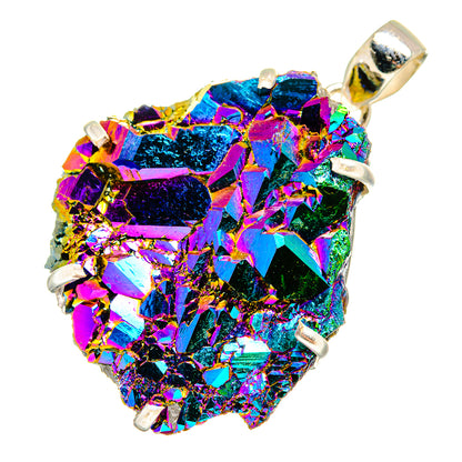 Titanium Sunshine Druzy Pendants handcrafted by Ana Silver Co - PD8543