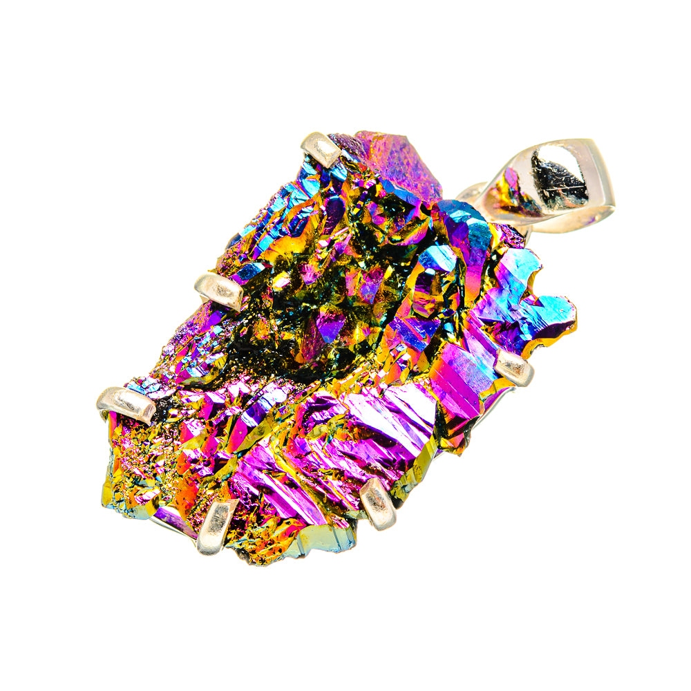 Titanium Sunshine Druzy Pendants handcrafted by Ana Silver Co - PD8544