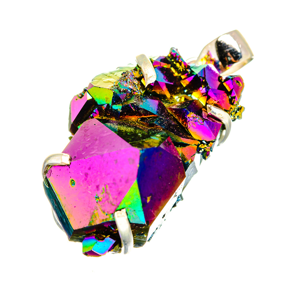 Titanium Sunshine Druzy Pendants handcrafted by Ana Silver Co - PD8545