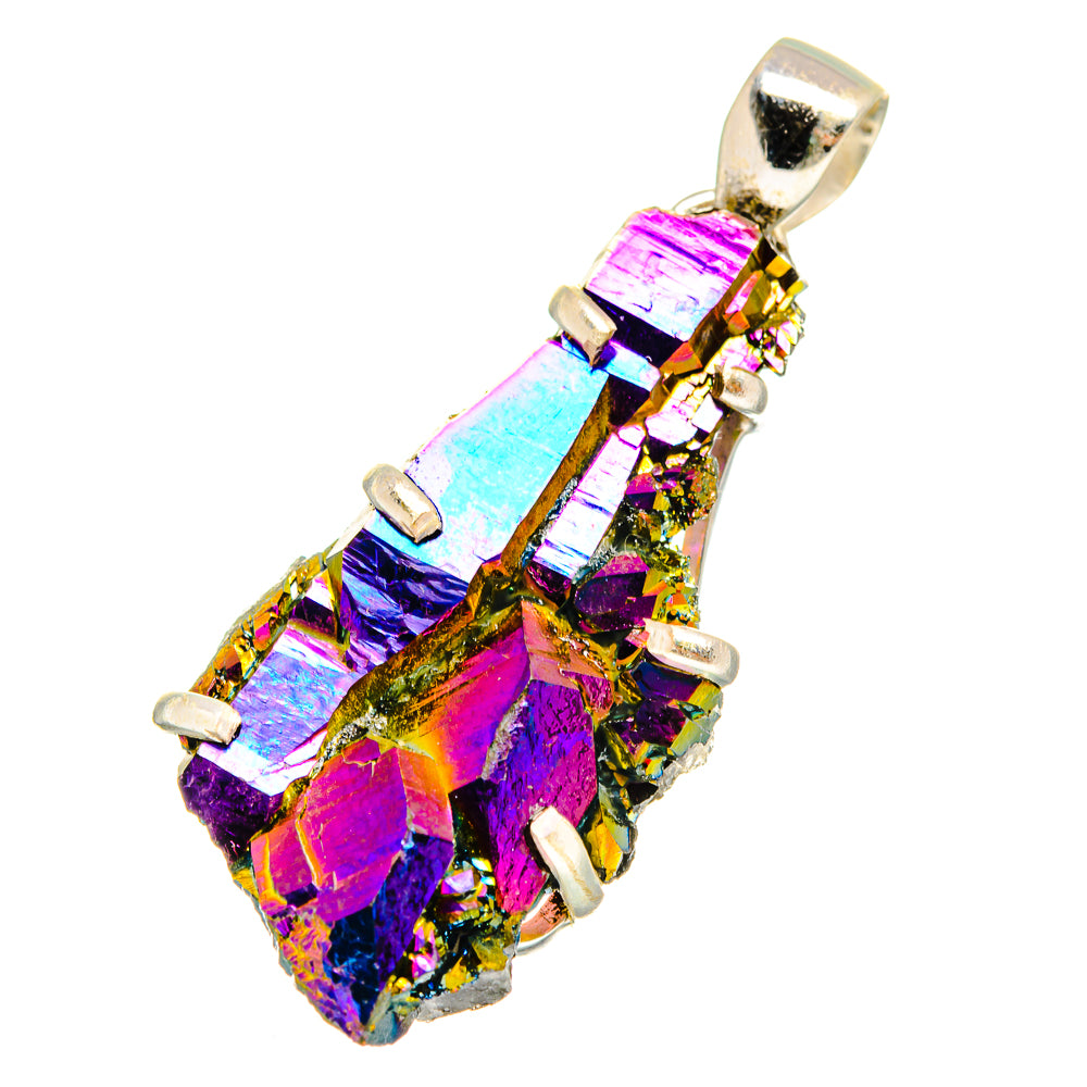 Titanium Sunshine Druzy Pendants handcrafted by Ana Silver Co - PD8546