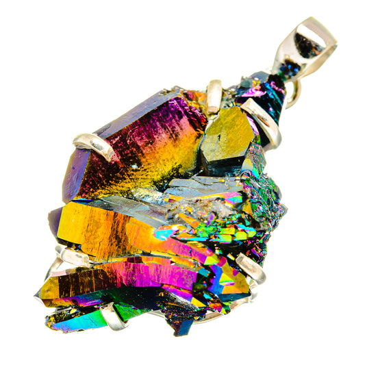 Titanium Sunshine Druzy Pendants handcrafted by Ana Silver Co - PD8547