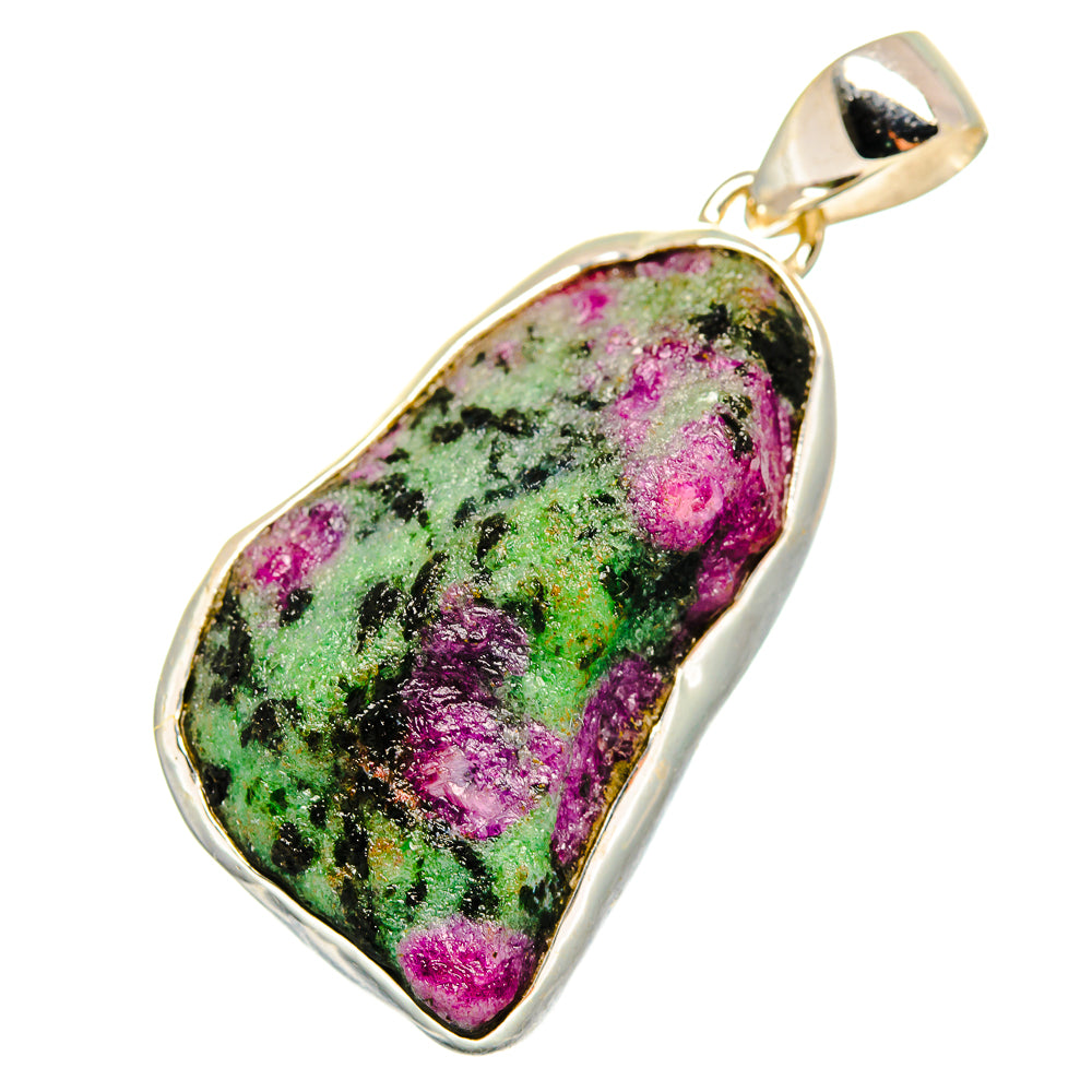 Ruby Zoisite Pendants handcrafted by Ana Silver Co - PD8548