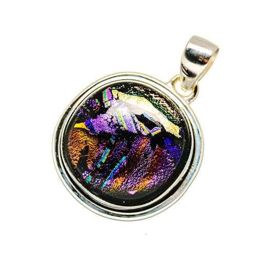 Dichroic Glass Pendants handcrafted by Ana Silver Co - PD8557