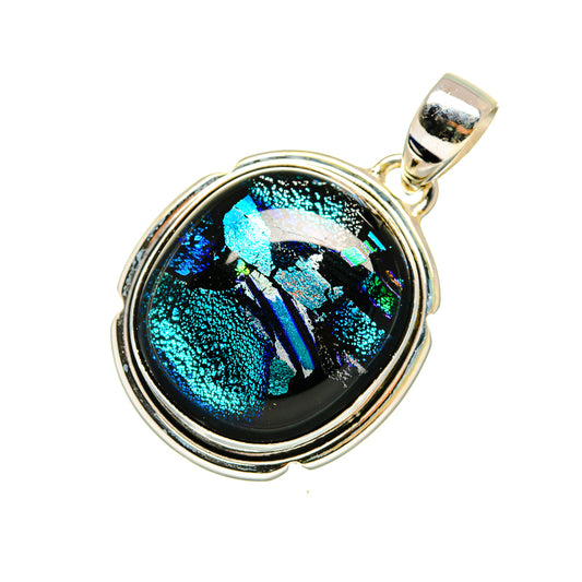 Dichroic Glass Pendants handcrafted by Ana Silver Co - PD8558