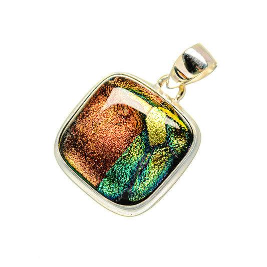 Dichroic Glass Pendants handcrafted by Ana Silver Co - PD8559