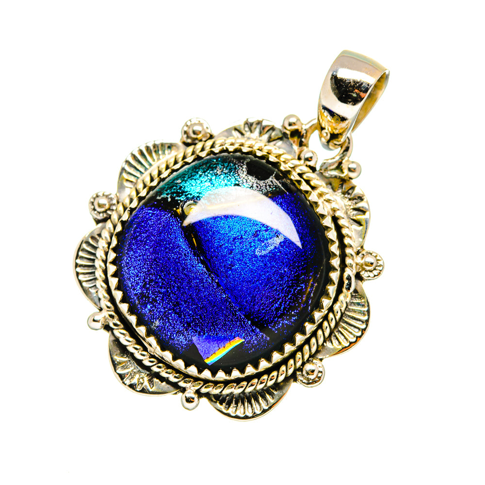 Dichroic Glass Pendants handcrafted by Ana Silver Co - PD8560
