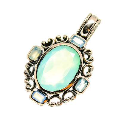 Aqua Chalcedony Pendants handcrafted by Ana Silver Co - PD8606