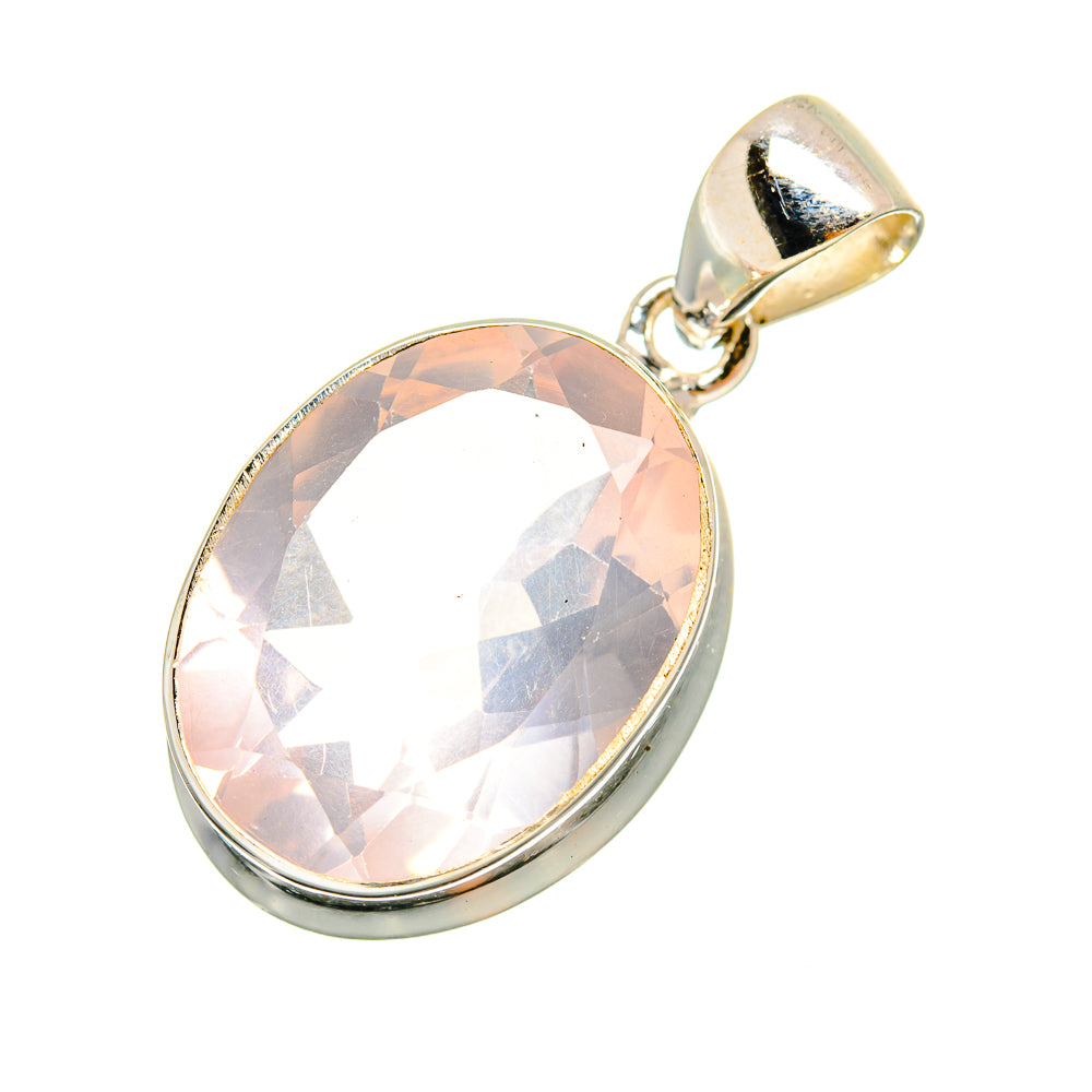 Rose Quartz Pendants handcrafted by Ana Silver Co - PD8668