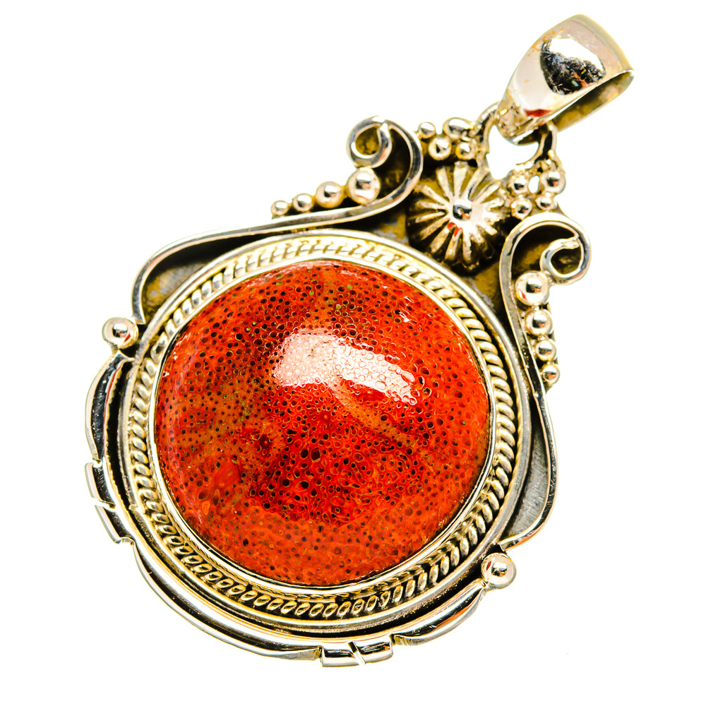 Sponge Coral Pendants handcrafted by Ana Silver Co - PD8698