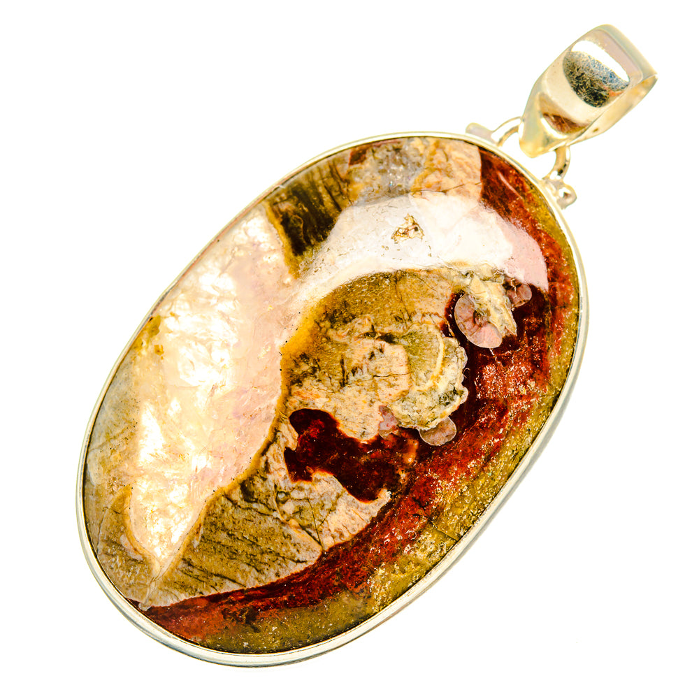 Mushroom Rhyolite Pendants handcrafted by Ana Silver Co - PD8711