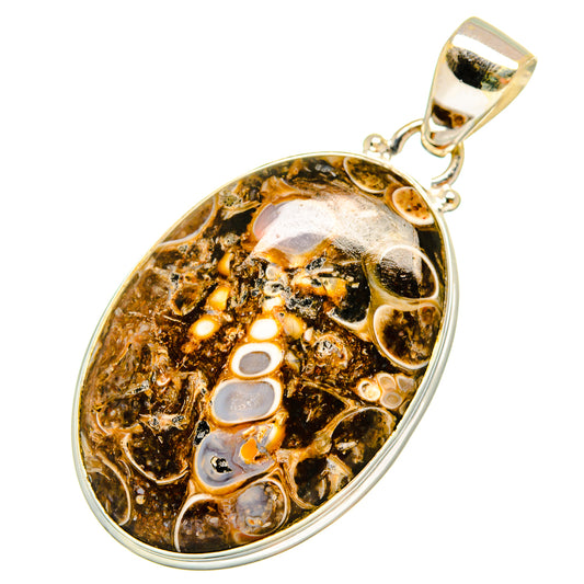 Turritella Agate Pendants handcrafted by Ana Silver Co - PD8713