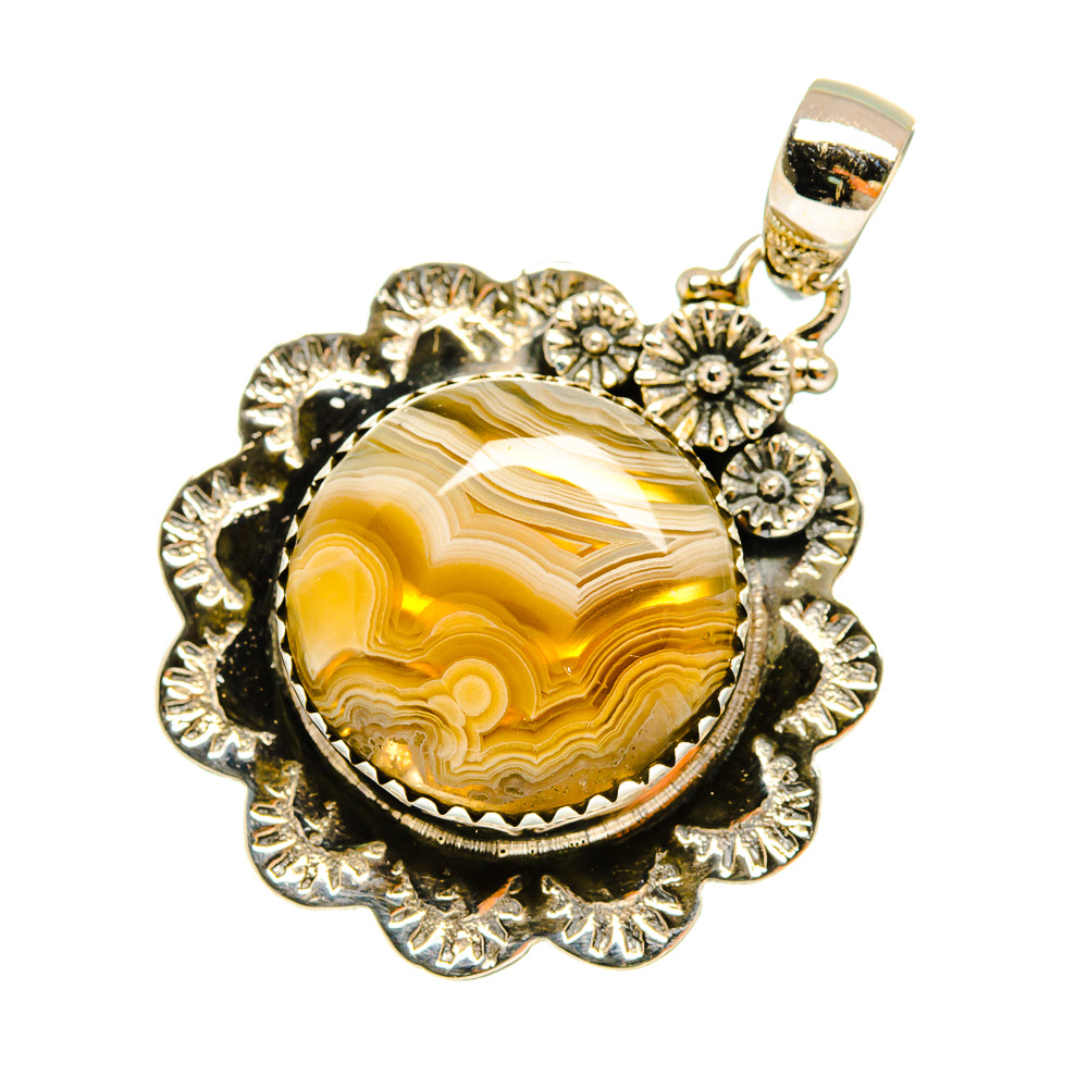 Laguna Lace Agate Pendants handcrafted by Ana Silver Co - PD8735