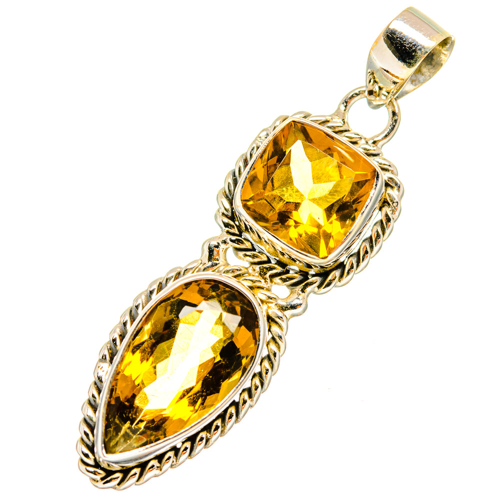 Mandarin Citrine Pendants handcrafted by Ana Silver Co - PD8742