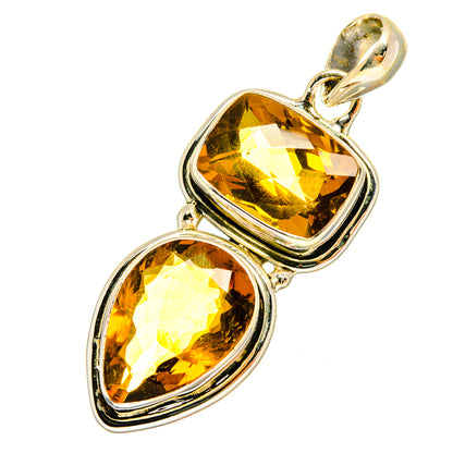 Mandarin Citrine Pendants handcrafted by Ana Silver Co - PD8743
