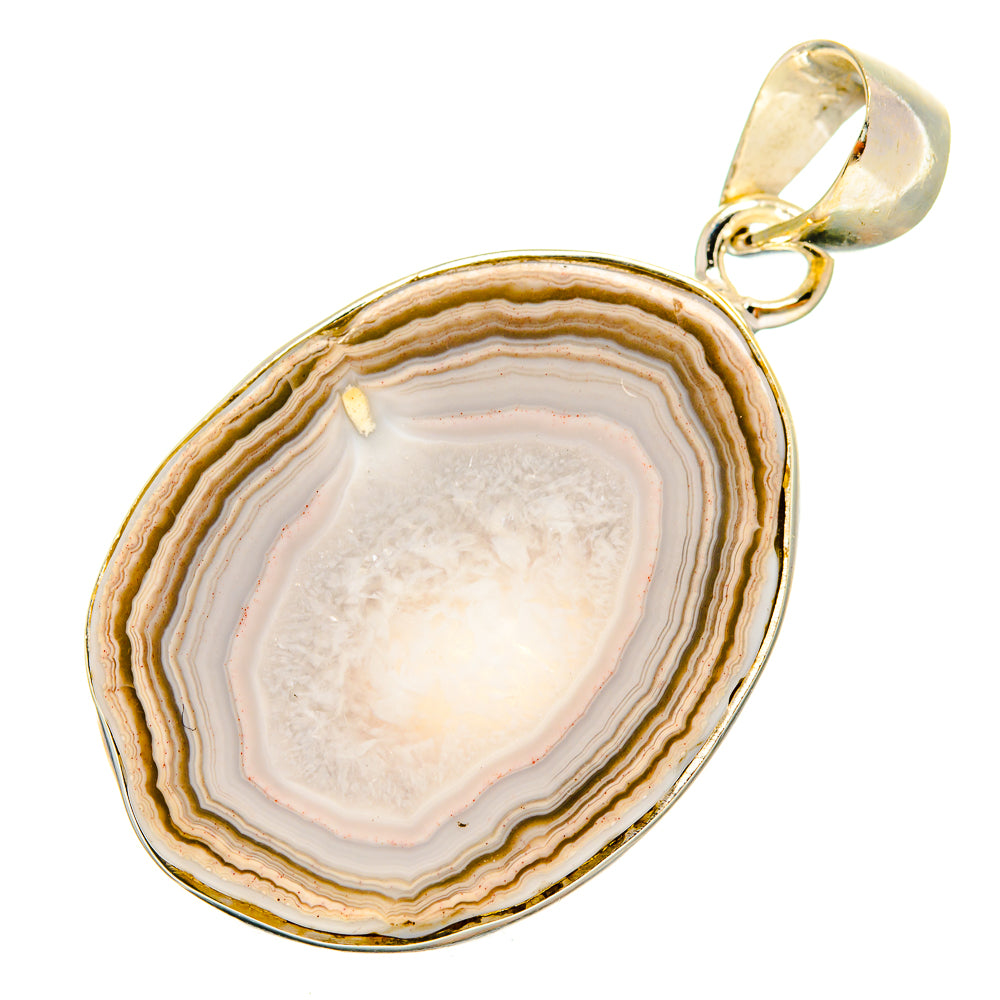 White Geode Slice Pendants handcrafted by Ana Silver Co - PD8762