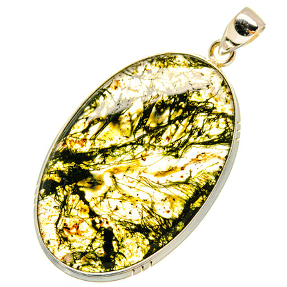 Green Moss Agate Pendants handcrafted by Ana Silver Co - PD8765