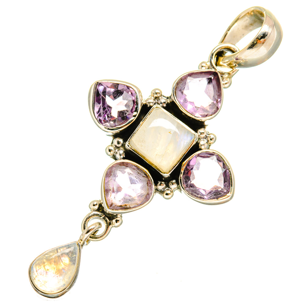 Rainbow Moonstone Pendants handcrafted by Ana Silver Co - PD8781