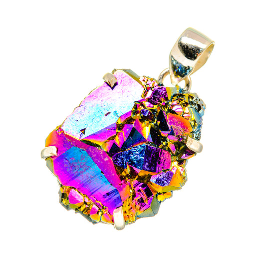Titanium Sunshine Druzy Pendants handcrafted by Ana Silver Co - PD8793