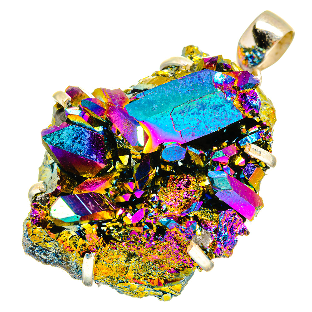 Titanium Sunshine Druzy Pendants handcrafted by Ana Silver Co - PD8794