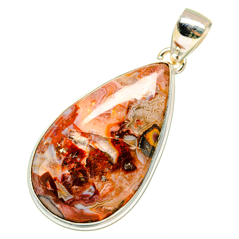 Crazy Lace Agate Pendants handcrafted by Ana Silver Co - PD8825