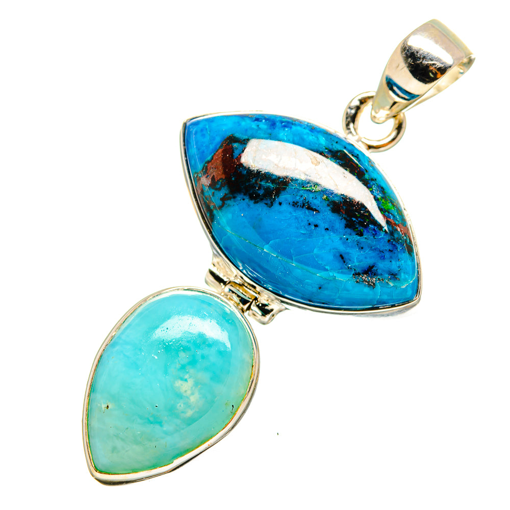 Shattuckite, Larimar Pendants handcrafted by Ana Silver Co - PD8859