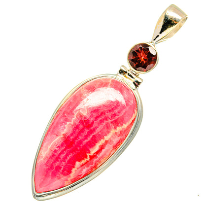 Rhodochrosite, Garnet Pendants handcrafted by Ana Silver Co - PD8879