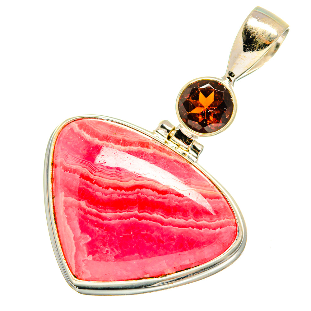 Rhodochrosite, Garnet Pendants handcrafted by Ana Silver Co - PD8882