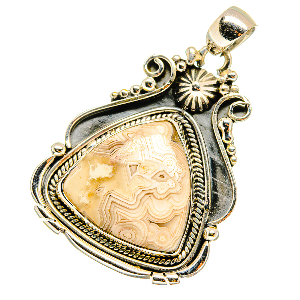 Laguna Lace Agate Pendants handcrafted by Ana Silver Co - PD8888