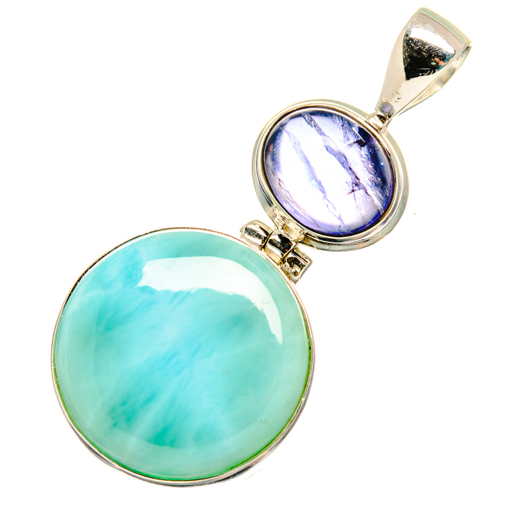 Larimar, Tanzanite Pendants handcrafted by Ana Silver Co - PD8916