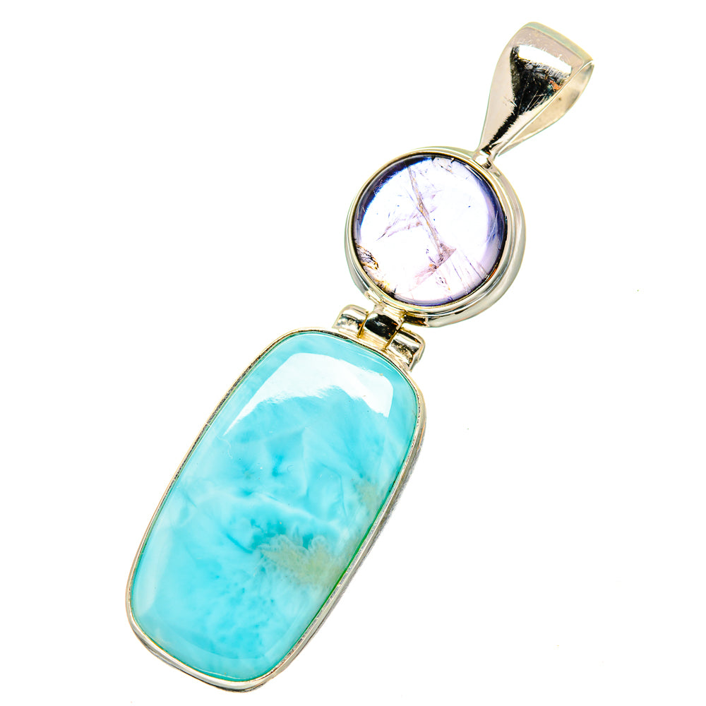 Larimar, Tanzanite Pendants handcrafted by Ana Silver Co - PD8920