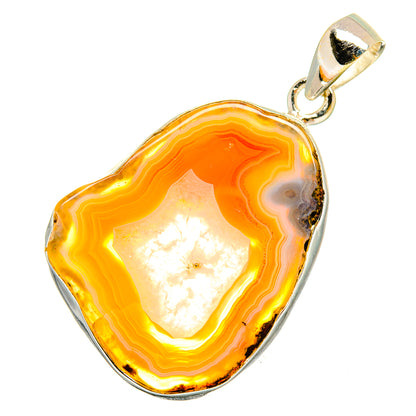 Yellow Geode Slice Pendants handcrafted by Ana Silver Co - PD8947