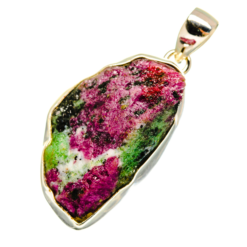 Ruby Zoisite Pendants handcrafted by Ana Silver Co - PD8972