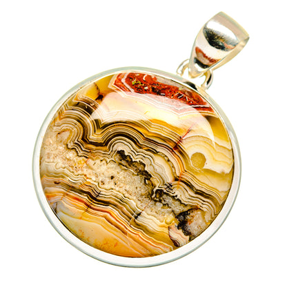 Laguna Lace Agate Pendants handcrafted by Ana Silver Co - PD9007