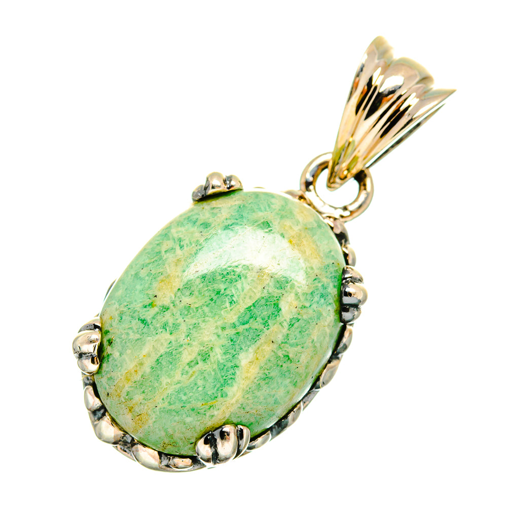 Peruvian Amazonite Pendants handcrafted by Ana Silver Co - PD9029
