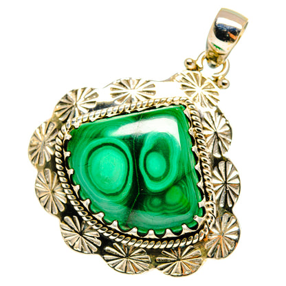 Malachite Pendants handcrafted by Ana Silver Co - PD9086