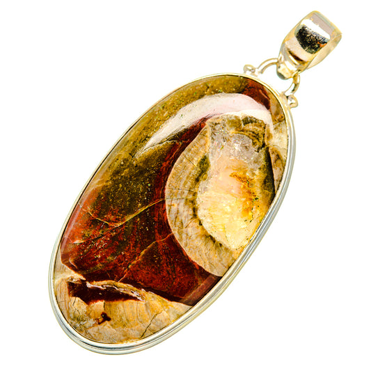 Mushroom Rhyolite Pendants handcrafted by Ana Silver Co - PD9112