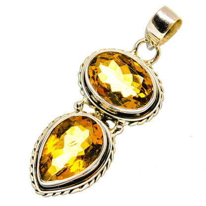 Mandarin Citrine Pendants handcrafted by Ana Silver Co - PD9121