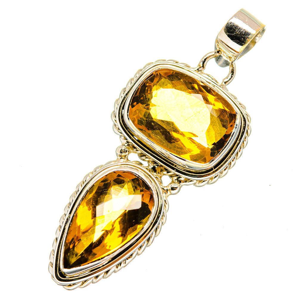 Mandarin Citrine Pendants handcrafted by Ana Silver Co - PD9122