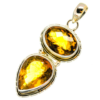 Mandarin Citrine Pendants handcrafted by Ana Silver Co - PD9124