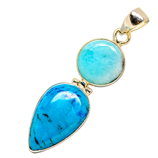 Chrysocolla Pendants handcrafted by Ana Silver Co - PD9163