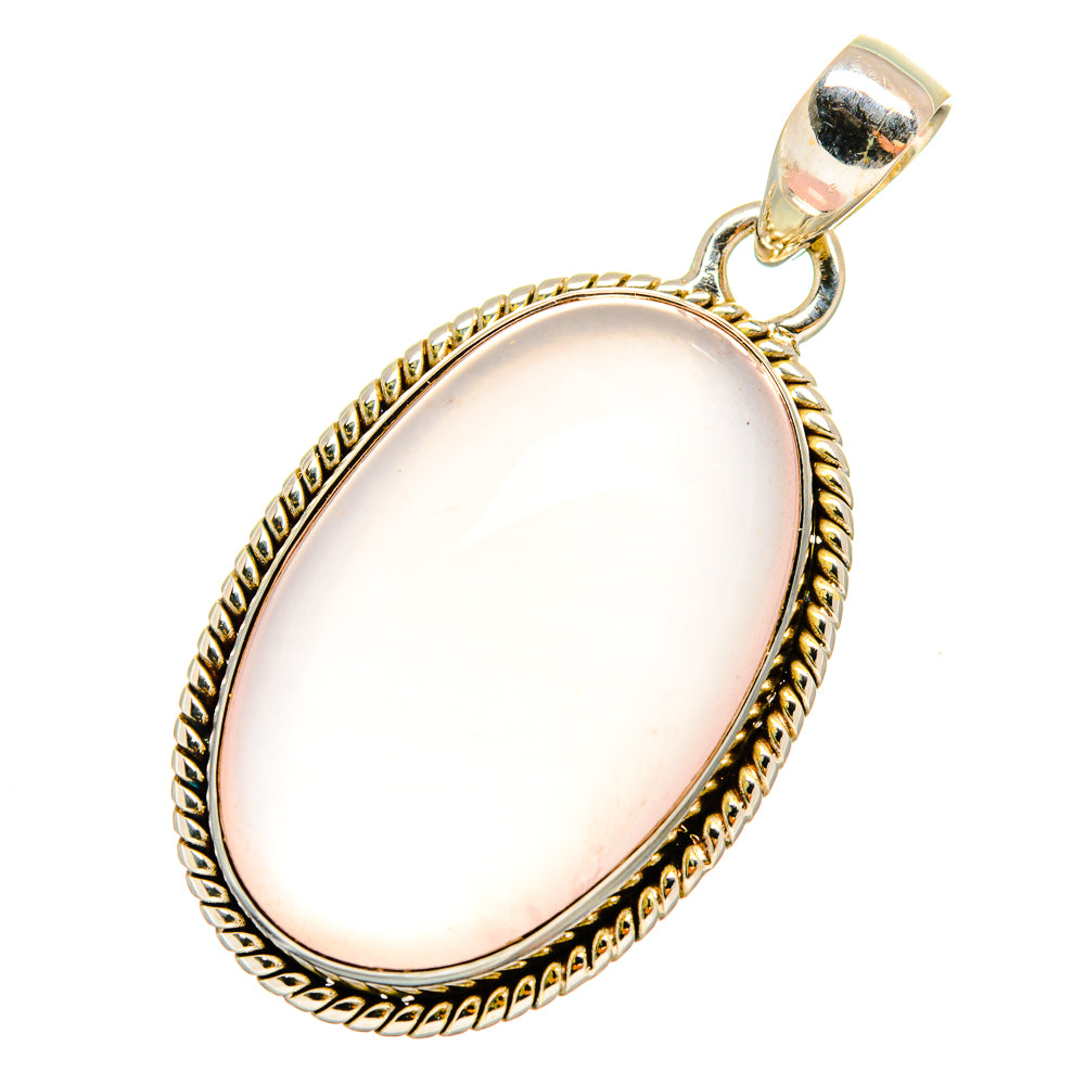 Rose Quartz Pendants handcrafted by Ana Silver Co - PD9180