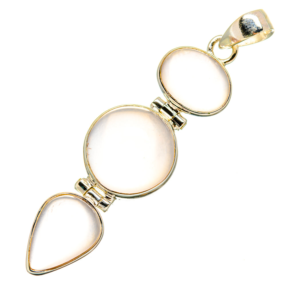 Rose Quartz Pendants handcrafted by Ana Silver Co - PD9185