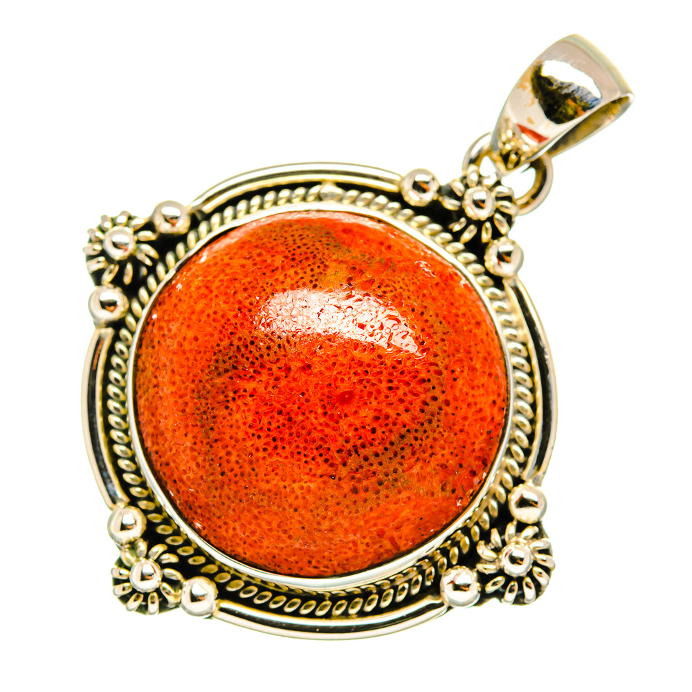 Sponge Coral Pendants handcrafted by Ana Silver Co - PD9194